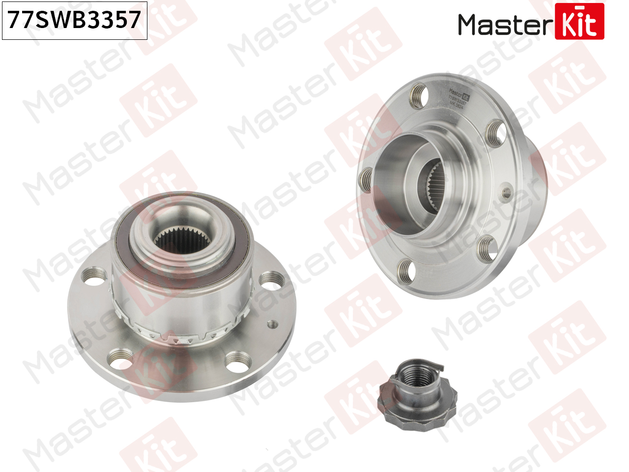 Ступица колеса "MASTER KIT" с подшипником перед в сборе Skoda RAPID 77SWB3357