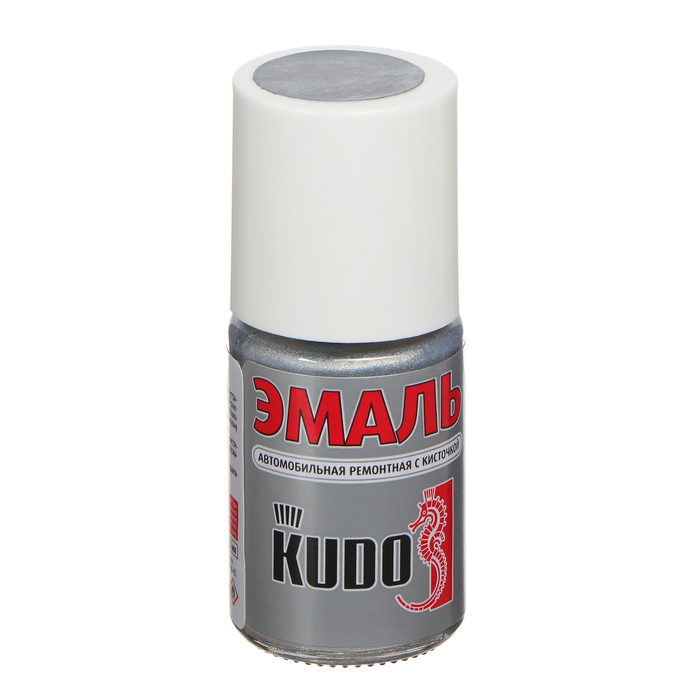 Краска металлик "KUDO" серебристый с кисточкой 15мл KU-70640