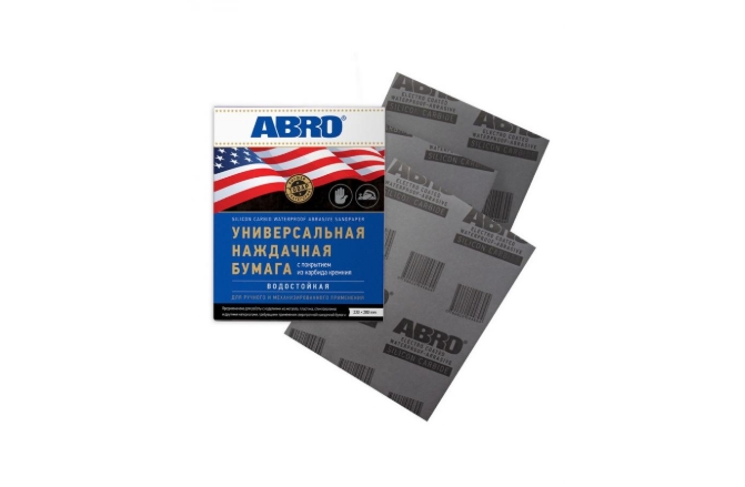 Бумага наждачная "ABRO" универсальная/водостойкая №2000 SA-2000-100