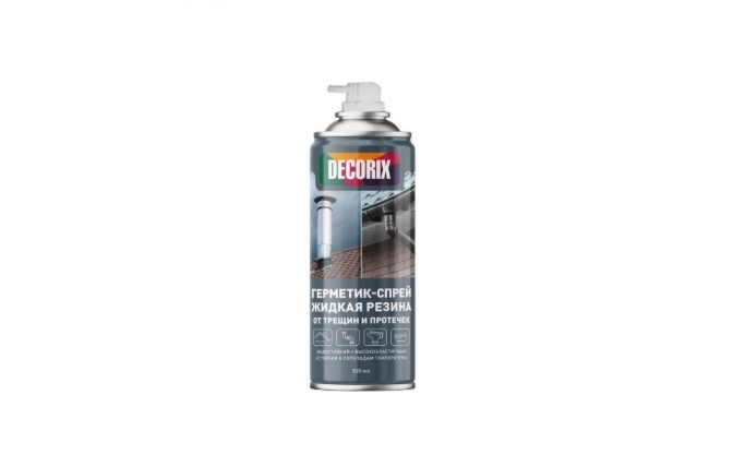 Жидкая резина "DECORIX" черный герметик-спрей 520 мл 012601DX