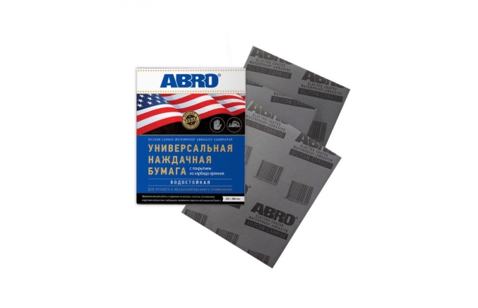 Бумага наждачная "ABRO" универсальная/водостойкая №1500 SA-1500-100
