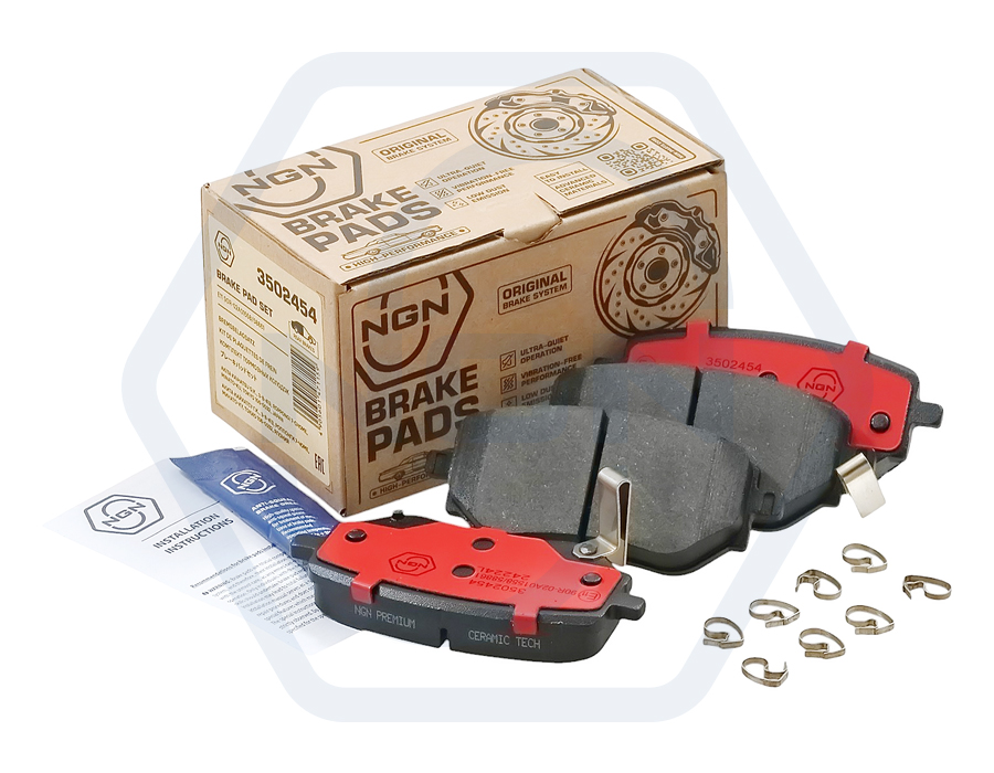 Колодки тормозные "NGN" дисковые керамические, задние GM 3501924