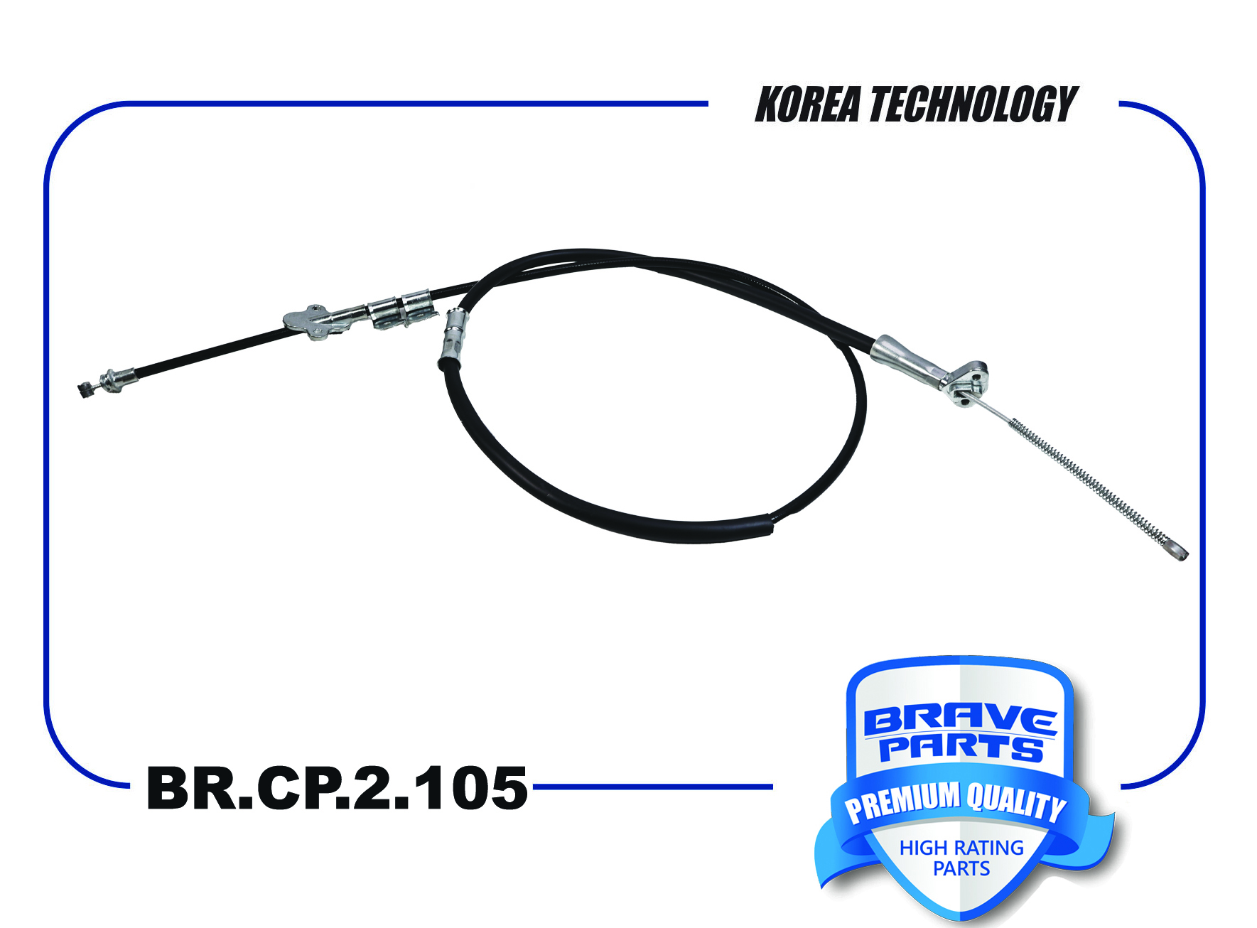 Трос ручного тормоза "BRAVE" правый TOYOTA BR.CP.2.105