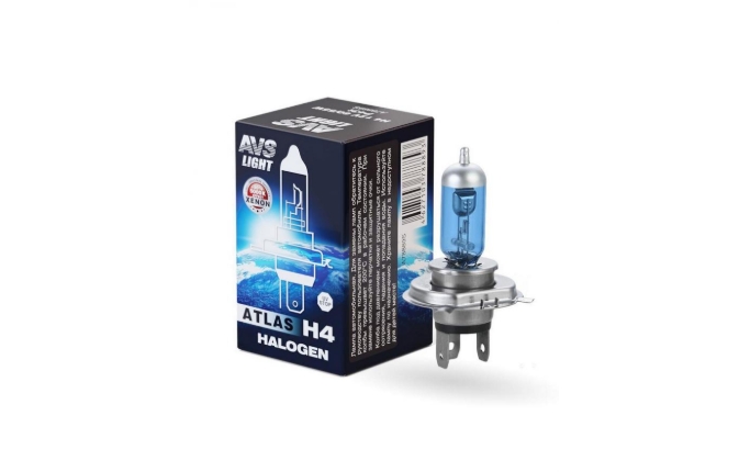Лампа подсветки "AVS" галогенная LIGHT ATLAS H4 12V 60/55W A78889S