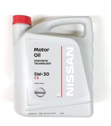 Масло моторное "NISSAN" синтетическое SN/CF C3 5W-30 5л