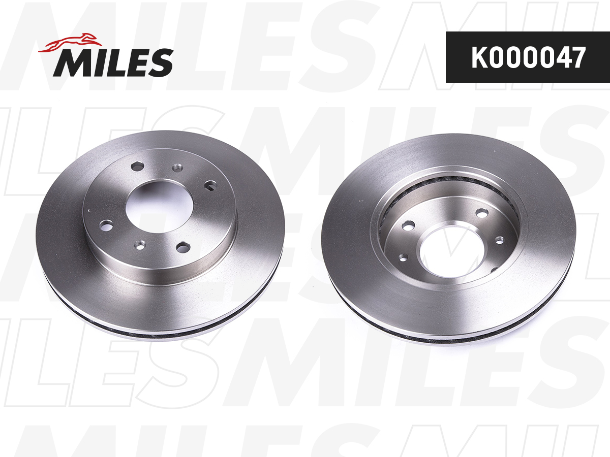 Диск тормозной "MILES" передний NISSAN ALMERA K000047