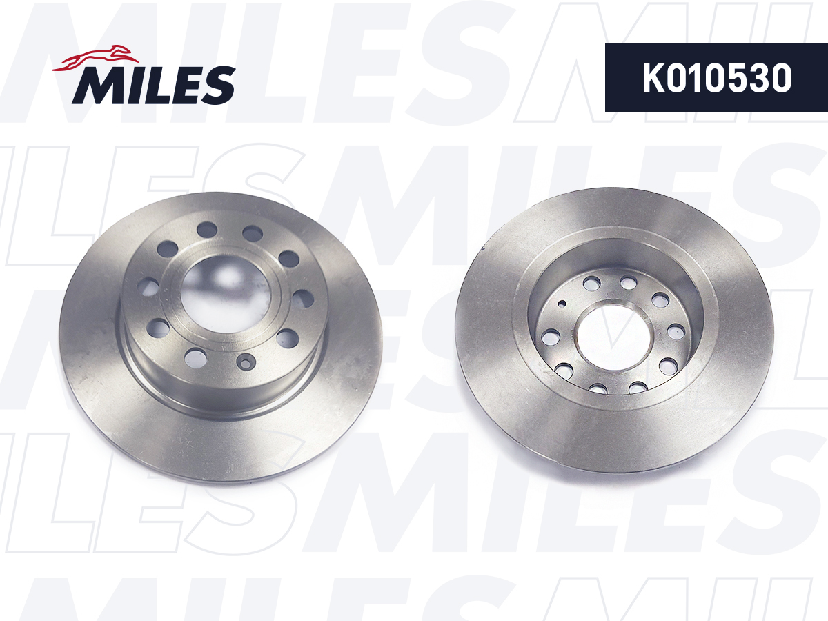 Диск тормозной "MILES" задний SKODA OCTAVIA/YETI/VW GOLF K010530