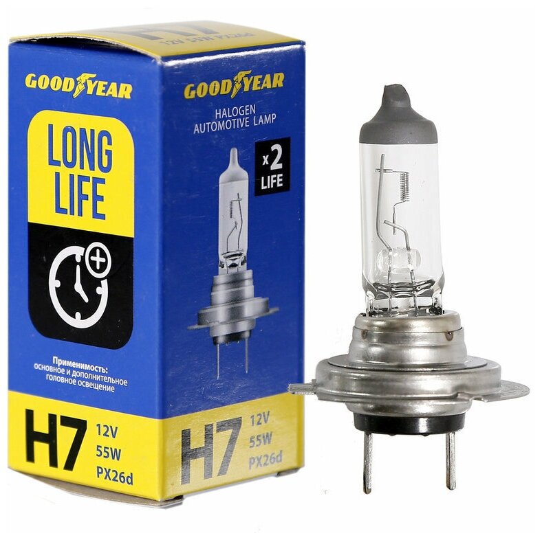 Лампа подсветки "GOODYEAR" галогеновая H7 12V 55W GY017123