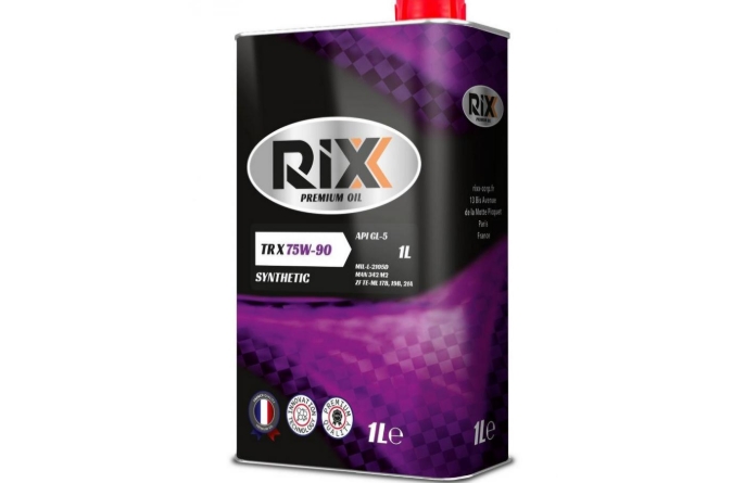 Масло трансмиссионное "RIXX" синтетическое GL-5 75W-90 1л