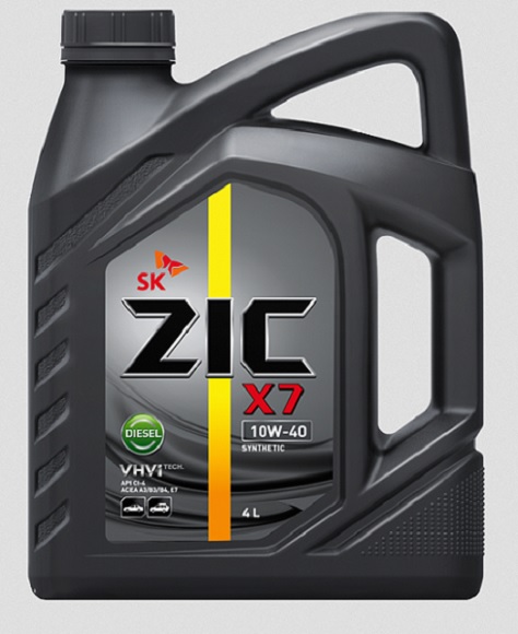 Масло моторное "ZIC"синтетическое CL4/SL E7 10W-40 4л