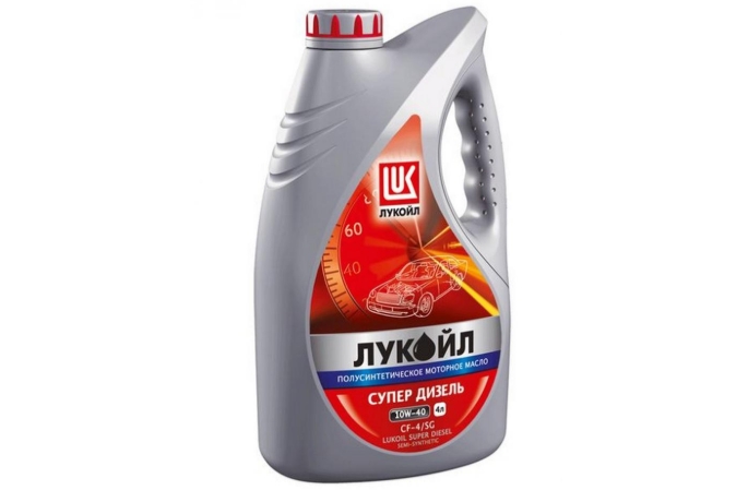 Масло моторное "LUKOIL" полусинтетическое SUPER SG/CD 10W-40 4л