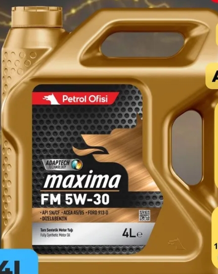 Масло моторное "PETROL" синтетическое MAXIMA FM API SN/CF ACEA A5/B5 5W-30 4л