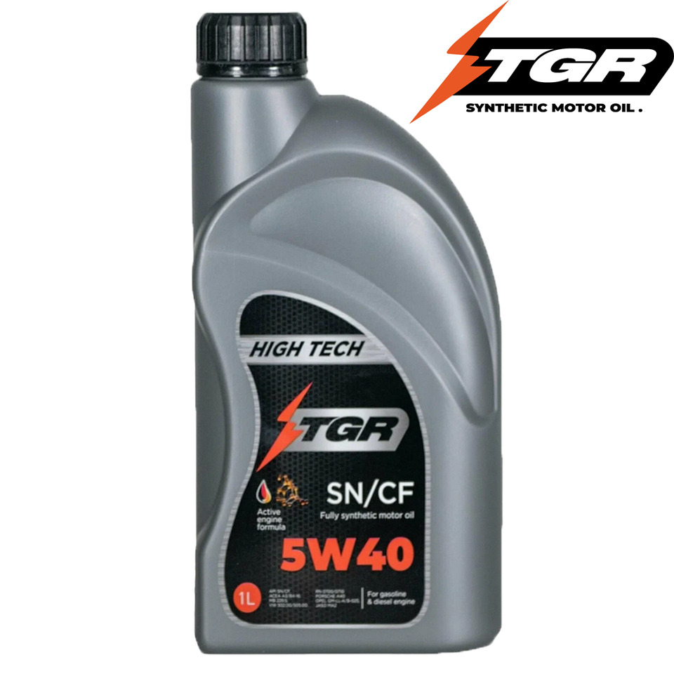 Масло моторное "TGR" синтетическое HIGH TECH ACEA A3/B4 API SN/CF 5W-40 1л
