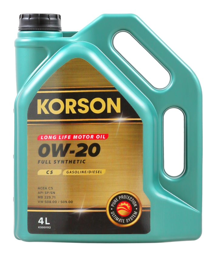 Масло моторное "KORSON" синтетическое C5 0W-20 4л