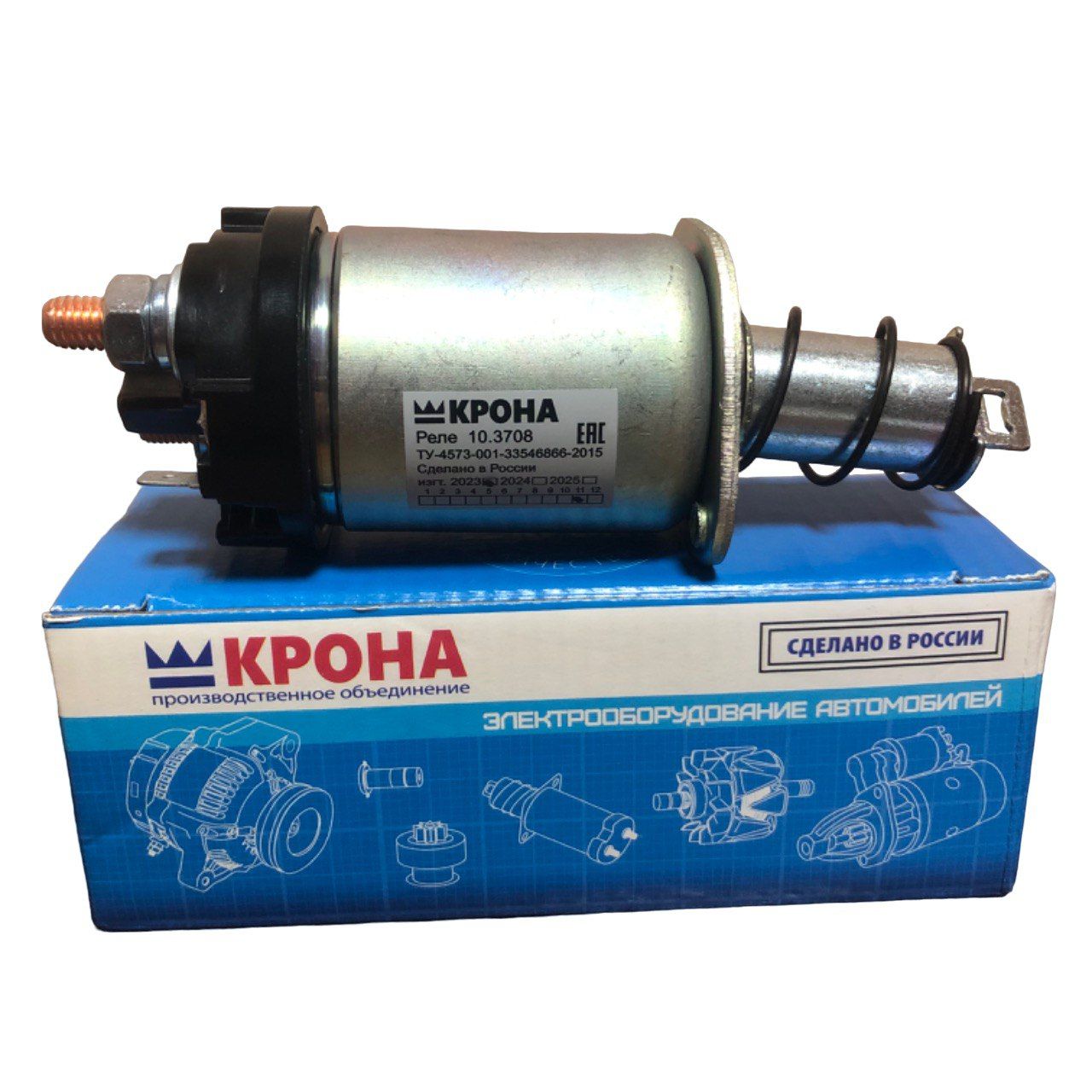 Реле втягивающее стартера "КРОНА" LADA 2108-99 08.3708