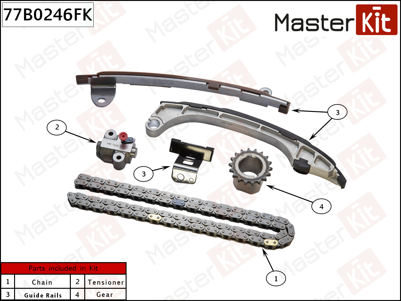 Комплект цепи ГРМ "MASTER KIT" TOYOTA Camry 77B0246FK