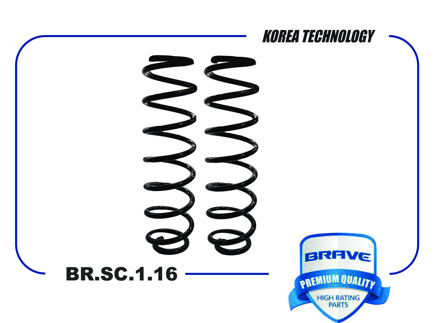 Пружины подвески "BRAVE" задние VW POLO/SKODA RAPID BRSC116