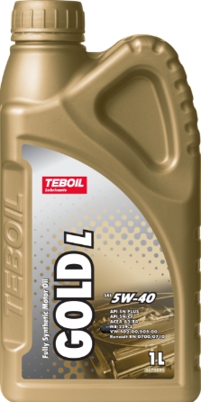Масло моторное "TEBOIL" синтетическое GOLD L A3/B4 SN/CF 5W-40 1л