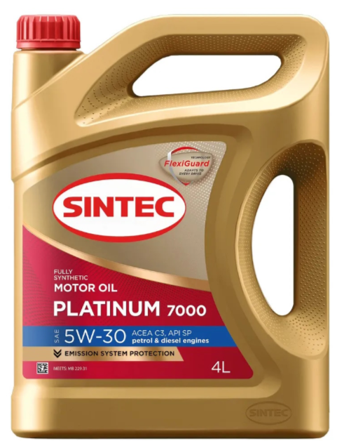 Масло моторное "SINTEC" синтетическое PLATINUM 7000 SP,C3 5W-30 4л