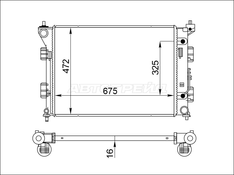 Радиатор системы охлаждения "SAT" HYUNDAI/KIA K5 ST-10-0017