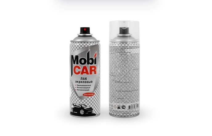 Лак акриловый "MOBICAR" универсальный, глянцевый, аэрозоль 520 мл 0503-32МС