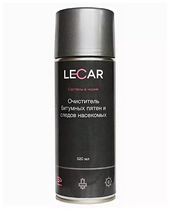 Очиститель кузова "LECAR" битумных пятен и следов насекомых,аэрозоль 520 мл LECAR000011212