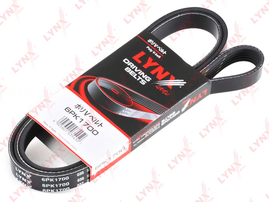 Ремень приводной "LYNX" поликлиновой BMW/CITROEN/FORD/HYUNDAI 6PK1700