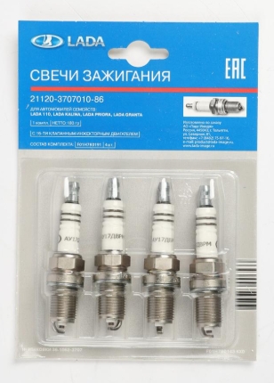 Свечи зажигания "LADA" ВАЗ 2112 (16клап.) 21120370701086