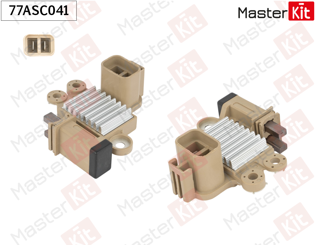 Регулятор напряжения генератора "MASTER KIT" под мост с допдиодами HYUNDAI/KIA 77ASC041