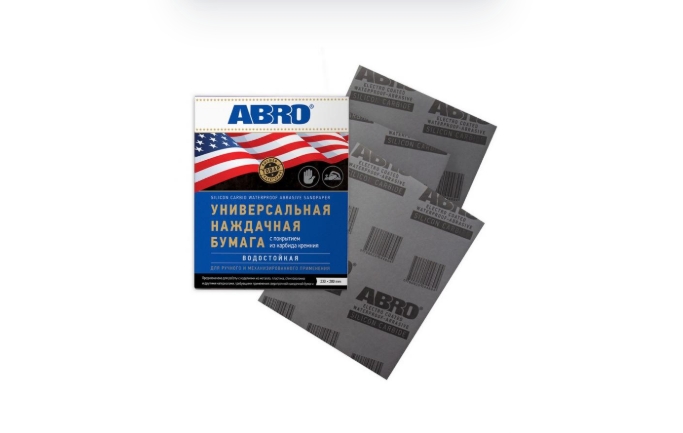 Бумага наждачная "ABRO" универсальная/водостойкая №400 SA-400-100