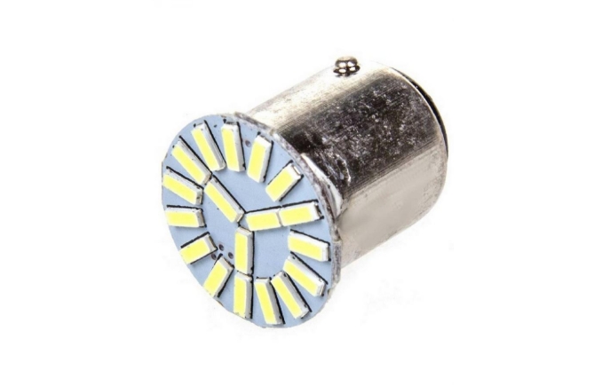 Лампа подсветки "SKYWAY" светодиодная 2конт (белая) S25 12V 18SMD S08201249