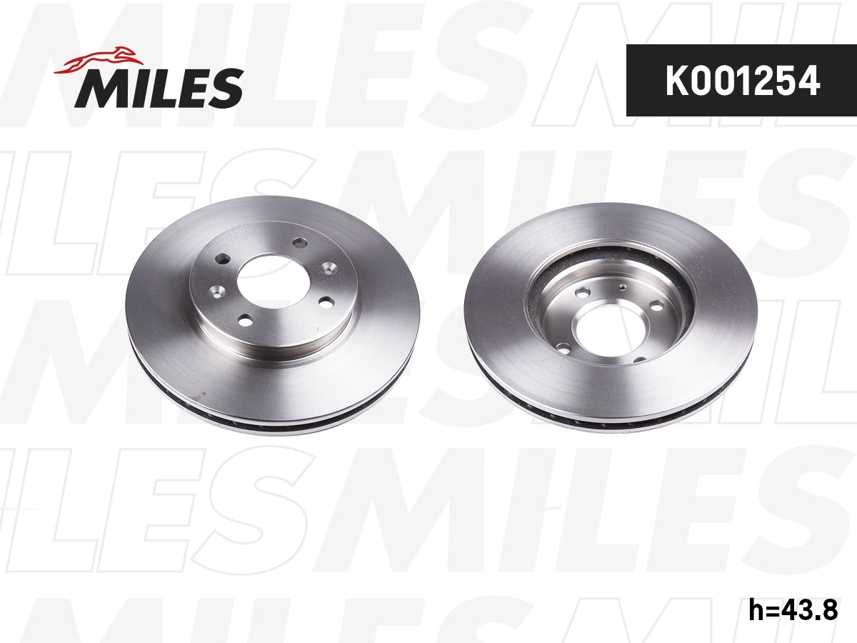 Диск тормозной "MILES" передний HYUNDAI/KIA K001254