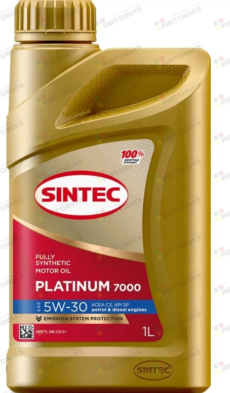 Масло моторное "SINTEC" синтетическое PLATINUM 7000 SP,C3 5W-30 1л