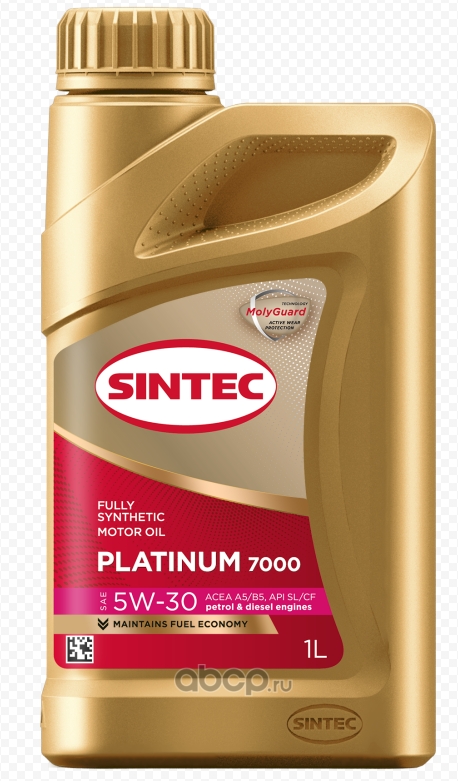 Масло моторное "SINTEC" синтетическое PLATINUM 7000 SL A5/B5 5W-30 1л