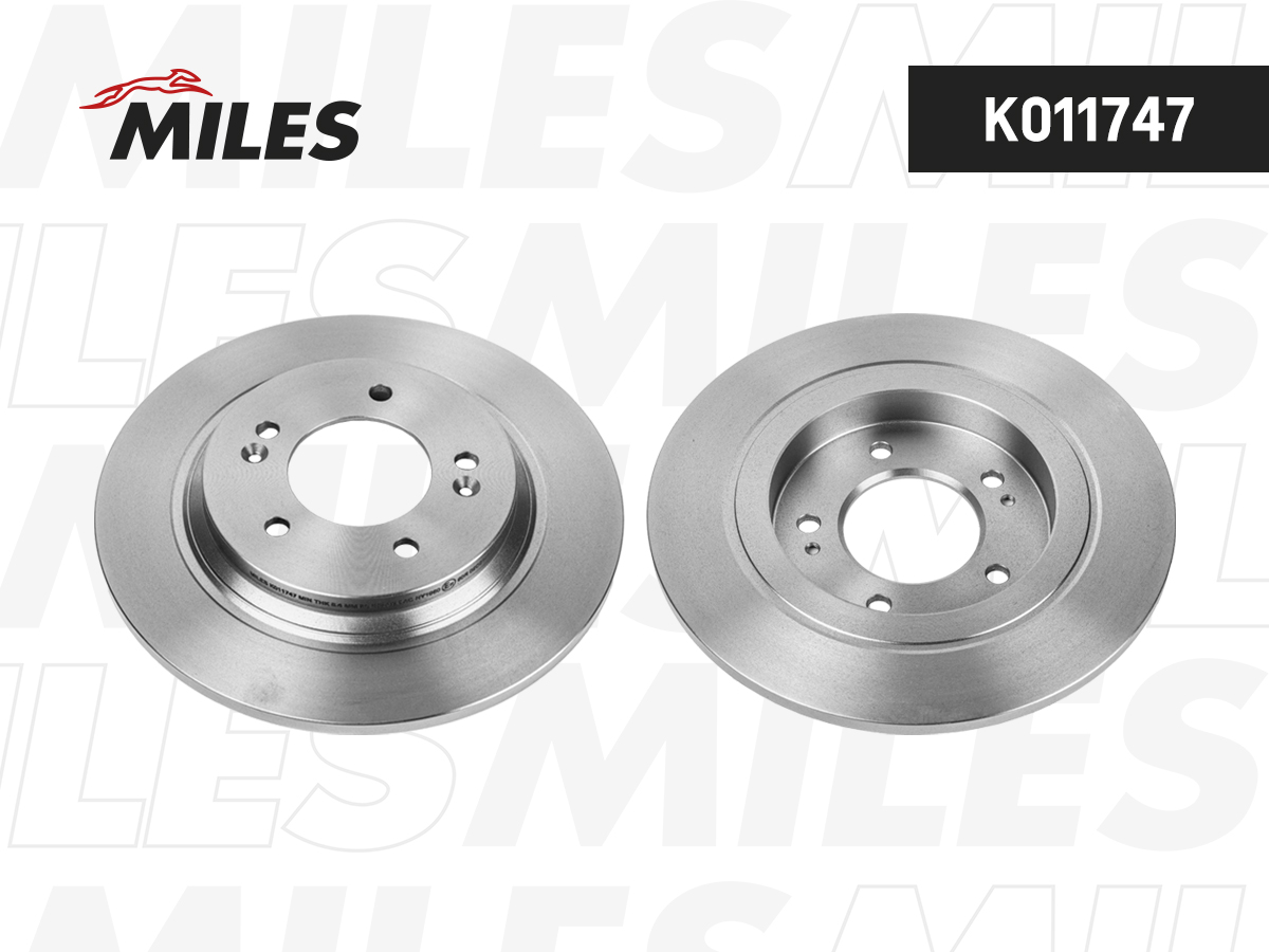 Диск тормозной "MILES" задний HYUNDAI SONATA/KIA OPTIMA K011747