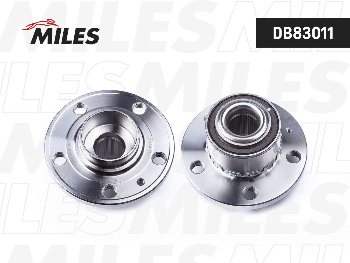 Ступица колеса "MILES" передняя с подшипником VW Polo/SKODA Rapid,Fabia DB83011