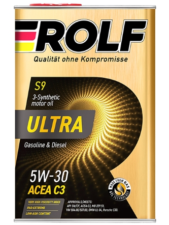 Масло моторное "ROLF" синтетическое ULTRA SN/CF, C3 5W-30 1л