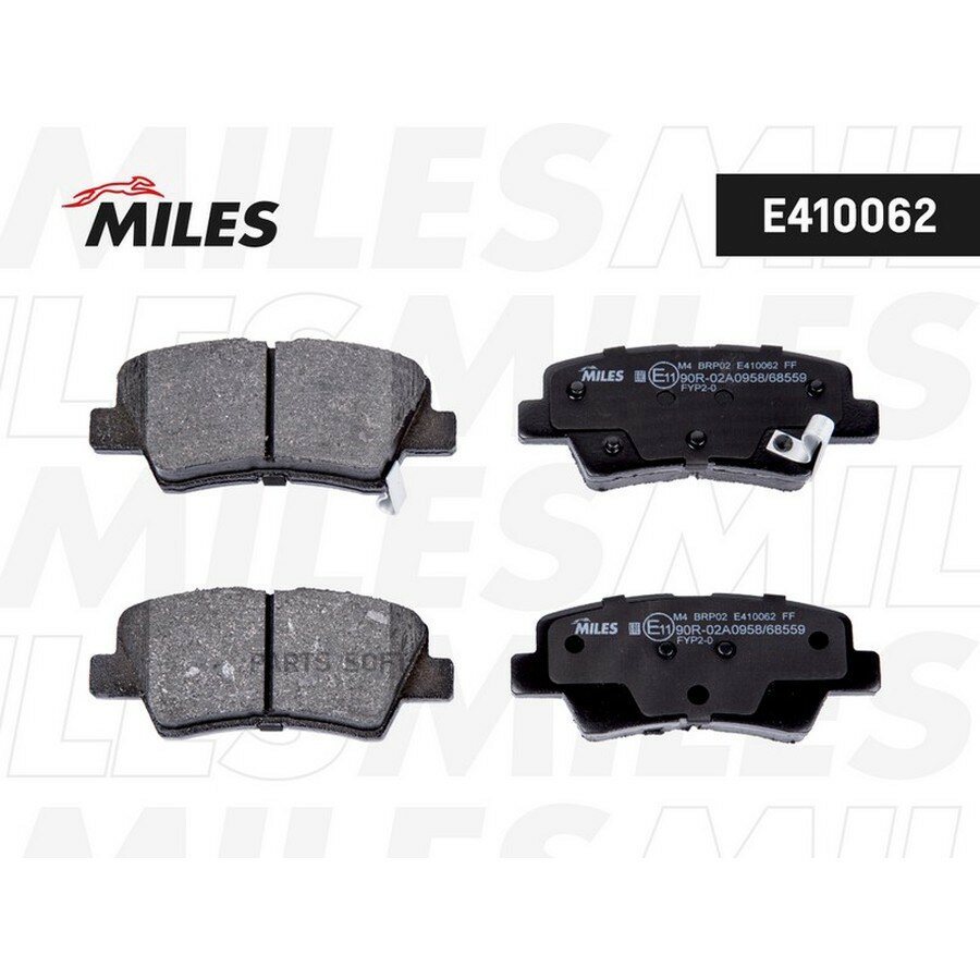 Колодки тормозные "MILES" задние дисковые HYUNDAI SOLARIS/KIA SOUL E410062