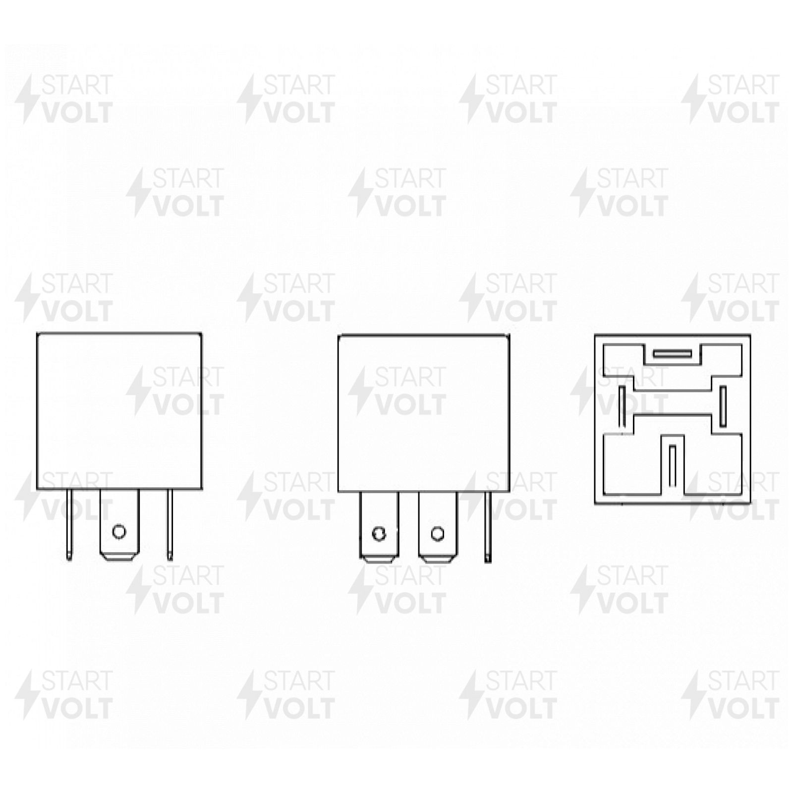 Реле "STARTVOLT" 4-конт. 12V 40A SCR0331