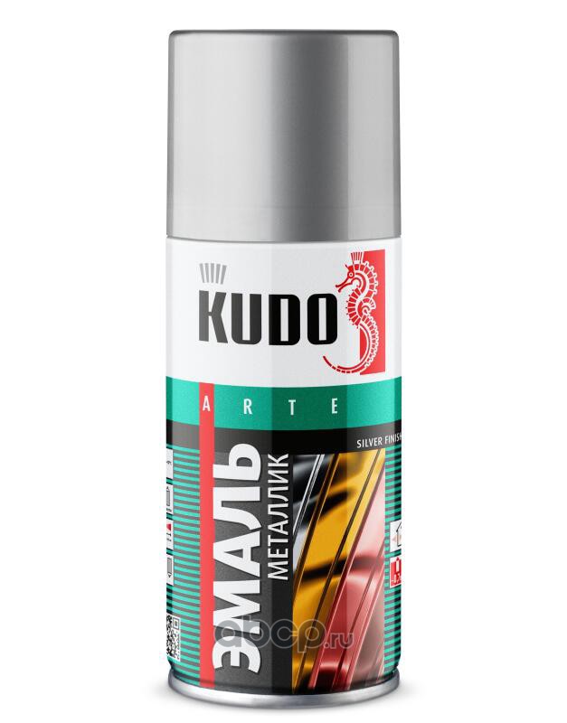 Краска металлик "KUDO" серебро аэрозоль 210мл KU-1026.1