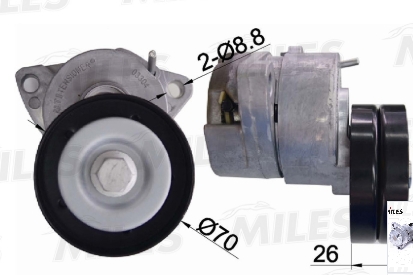 Ролик натяжной "MILES" приводного ремня OPEL/DAEWOO/CHEVROLET AG00313