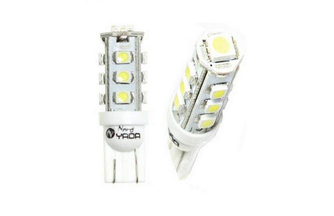 Лампа подсветки "NORD YADA" светодиодная (белая) W5W 12V 1W T10 13SMD 902680