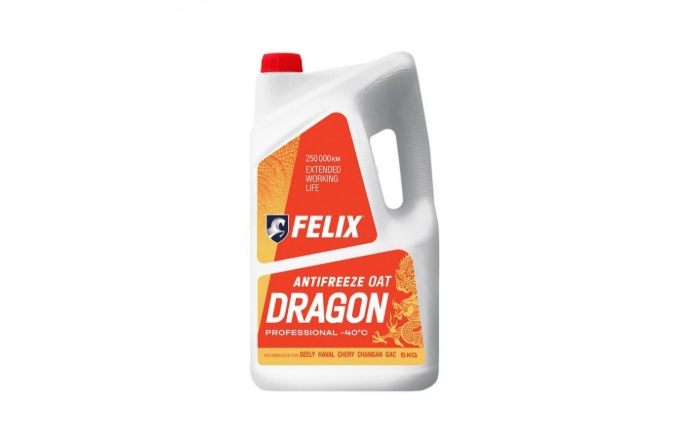 Антифриз "FELIX" dragon G12+ -40 красный 5кг