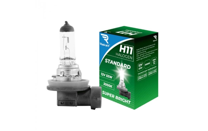 Лампа подсветки "REKZIT" галогенная STANDART H11 12V 55W 90110