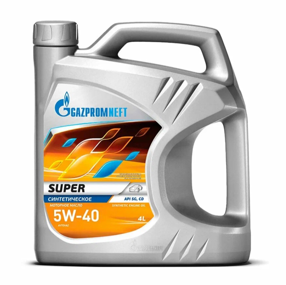 Масло моторное "GAZPROMNEFT" синтетическое SUPER SG/CD 5W-40 4л