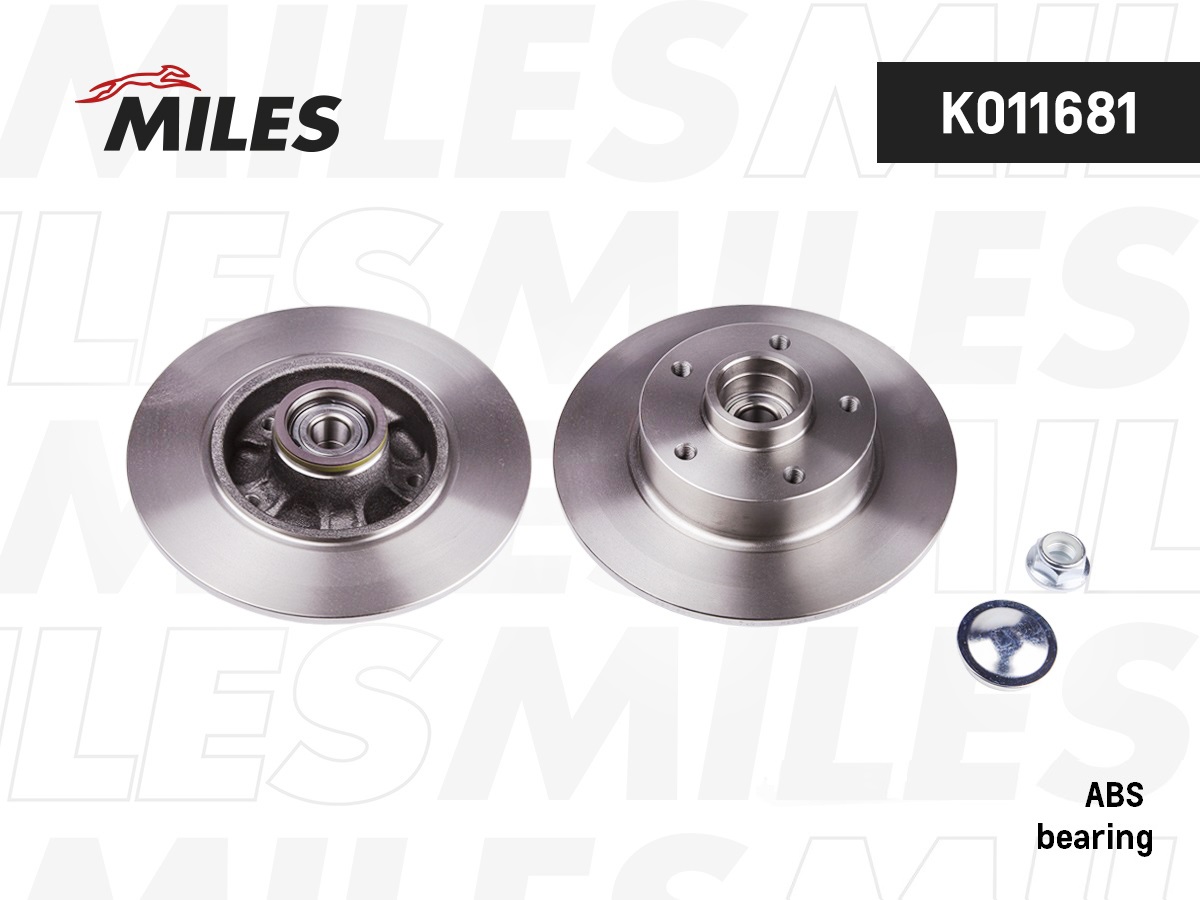Диск тормозной "MILES" задний с подшипником RENAULT MEGANE/FLUENCE K011681