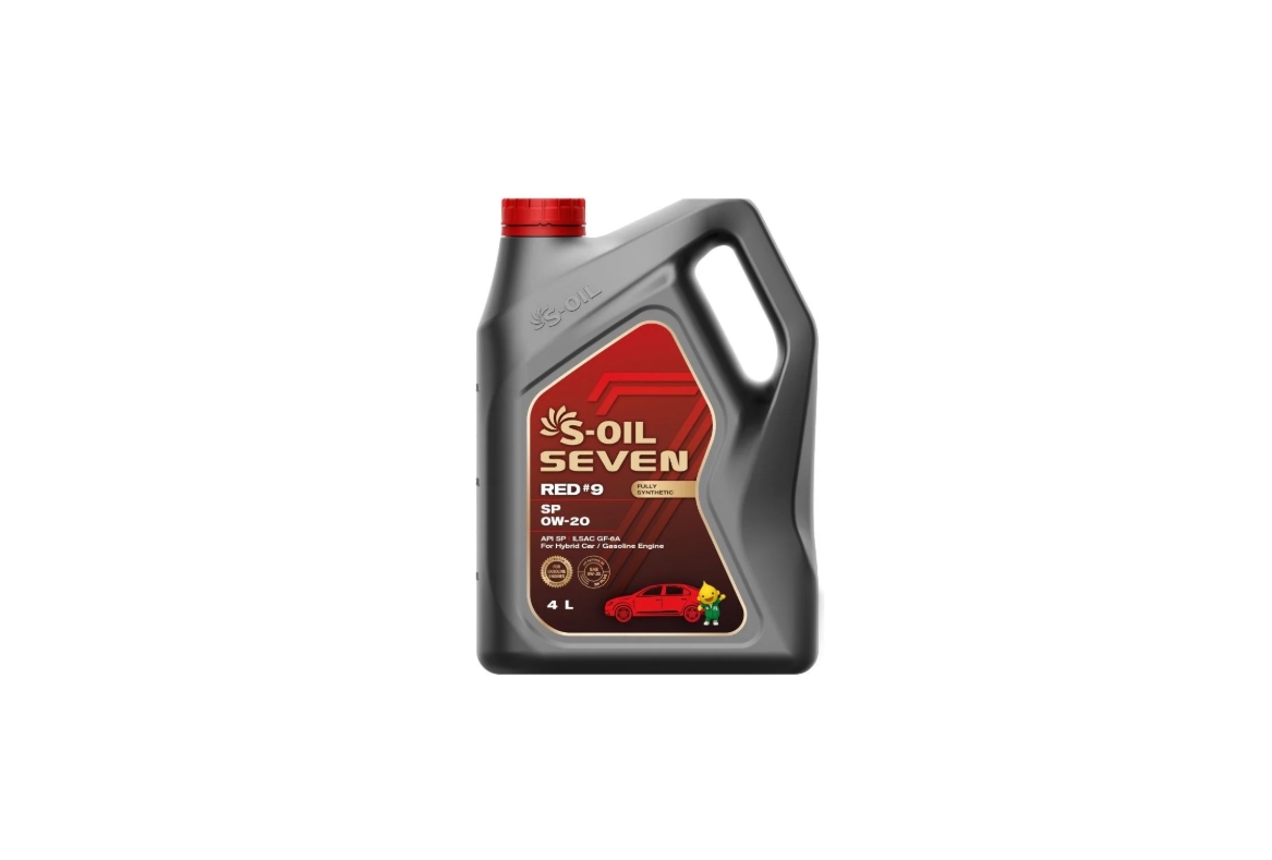 Масло моторное "S-OIL" синтетическое RED #9 SP GF-6 0W-20 4л