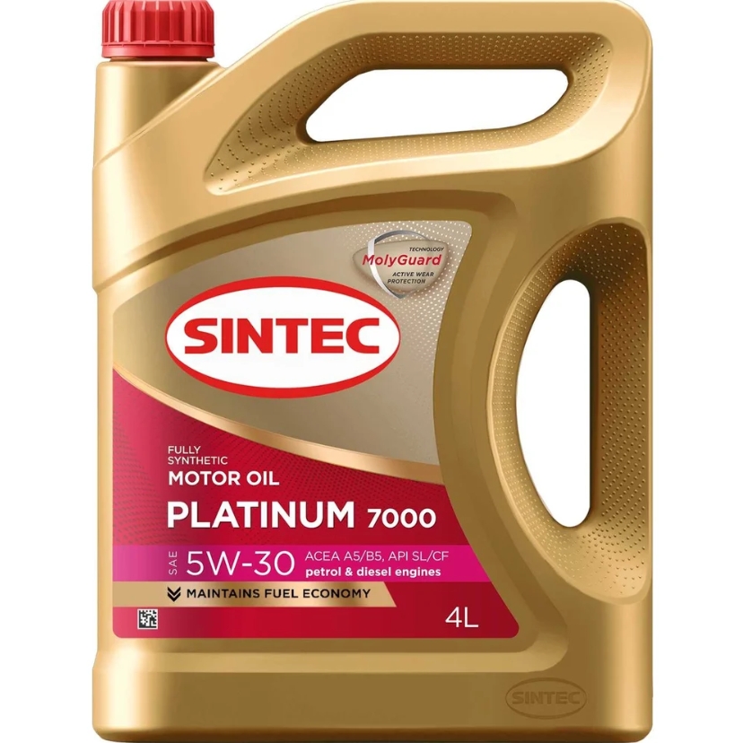Масло моторное "SINTEC" синтетическое PLATINUM 7000 SL A5/B5 5W-30 4л