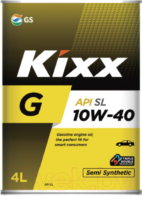 Масло моторное "KIXX" полусинтетическое GX5 SL/CF 0W-40 4л