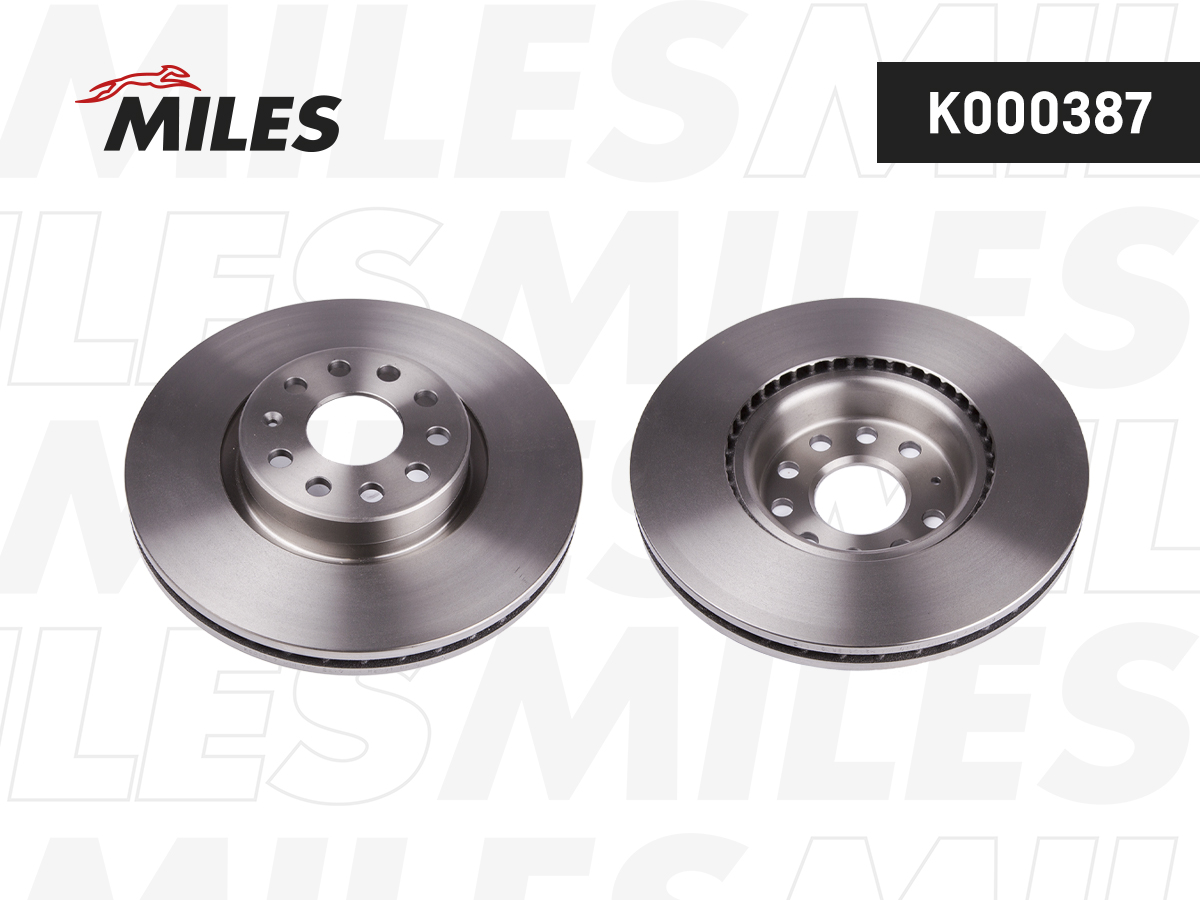 Диск тормозной "MILES" передний VW GOLF/PASSAT/TIGUAN K000387